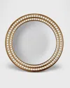 L & Apos;objet Perlee Gold Soup Plate In Brown