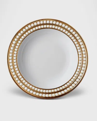 L & Apos;objet Perlee Gold Soup Plate In Brown