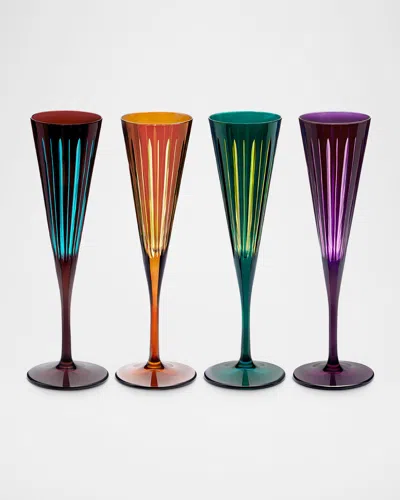 L & Apos;objet Prism 6 Oz. Champagne Flutes, Set Of 4
