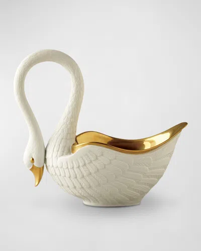 L & Apos;objet Swan 24k Gold-plated Bowl, 6.5" Wide