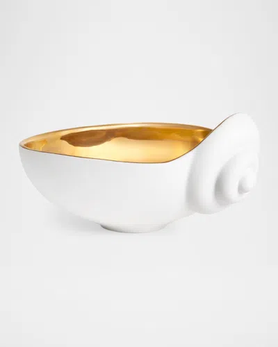 L & Apos;objet X Jessica Mccormack Shell 24k Gold-plated Bowl, Medium In White