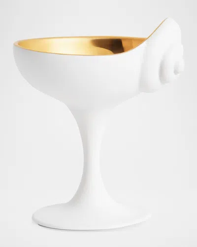 L & Apos;objet X Jessica Mccormack Shell 24k Gold-plated Scoop Bowl In White