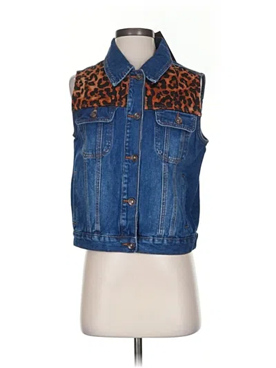 Pre-owned L & B Denim Vest In Blue