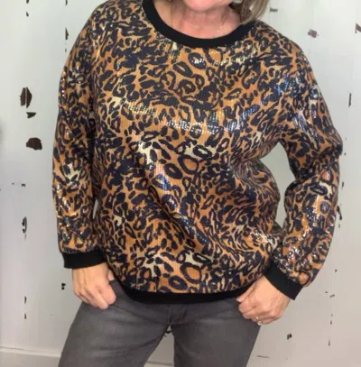 L & B Life Celebrate Cheetah Sweatshirt In Leopard In Multi