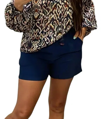 L & C Fashion Tailored Shorts In Navy In Blue