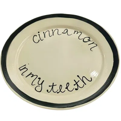 L & Clay Ceramics Cinnamon In My Teeth Dinner Plate Black