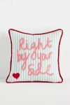 L & Clay Ceramics L & Clay Cotton Embroidered Text Cushion