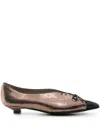 L Arianna 30mm Pointed-toe Pumps In Brown