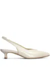 L Arianna 45mm Leather Pumps In Neutrals