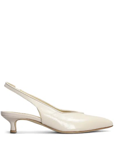 L Arianna 45mm Leather Pumps In White