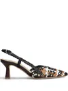 L Arianna Leather Pumps In Brown