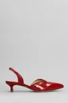 L Arianna 45mm Leather Pumps In Red