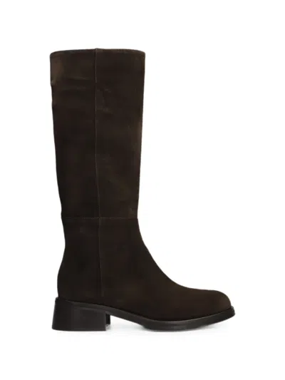 L Arianna Suede Knee-length Boots In Brown