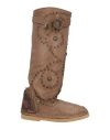 L' Artigiano Di Riccione Woman Boot Camel Size 6 Leather In Beige
