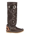 L' Artigiano Di Riccione Woman Boot Dark Brown Size 5 Leather