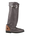 L' Artigiano Di Riccione Woman Boot Purple Size 6 Leather