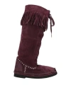 L' Artigiano Di Riccione Woman Boot Purple Size 8 Leather