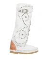 L' Artigiano Di Riccione Woman Boot White Size 6 Leather In White