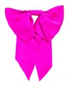 L Erickson Clara Silk Charmeuse Bow Barrette In Island Pink