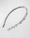 L Erickson Crystal Coated Skinny Headband In Dark Grey