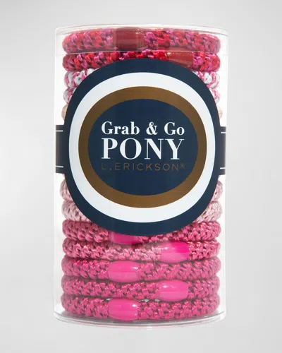 L Erickson Grab & Go Pony Tube In Think Pink