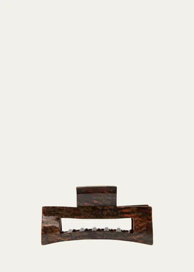 L Erickson Large Cutout Rectangle Jaw Hair Clip In Mojave