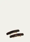 L Erickson Mini Classic Rectangle Barrettes, Set Of 2 In Mojave