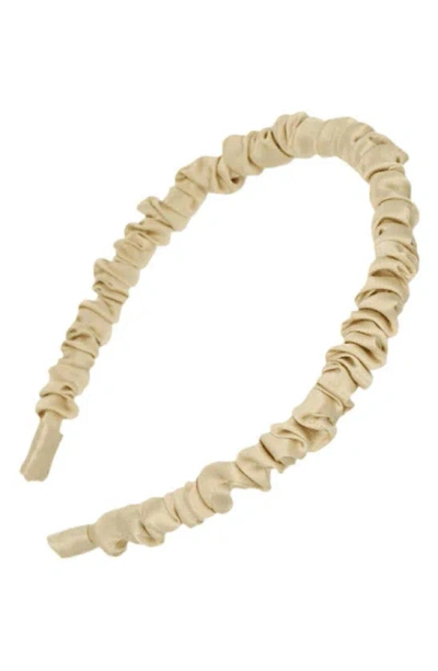 L Erickson Mini Medici Silk Charmeuse Headband In Neutral