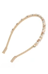 L Erickson Rosebay Crystal Headband In Gold