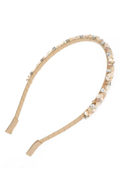 L Erickson Rosebay Crystal Headband In Champagne