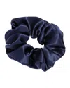 L Erickson Silk Charmeuse Oversized Scrunchie In Charmeuse Navy