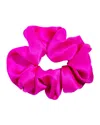 L Erickson Silk Charmeuse Oversized Scrunchie In Island Pink
