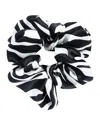 L Erickson Silk Charmeuse Oversized Scrunchie In Wild Zebra