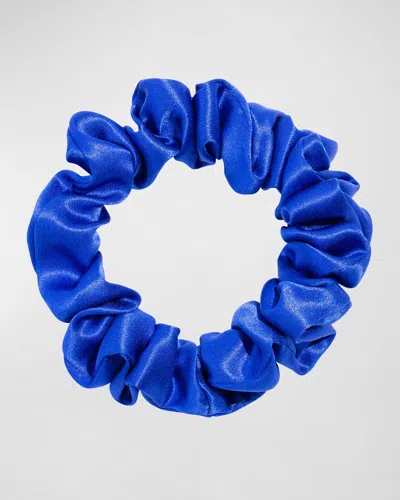 L Erickson Silk Charmeuse Printed Scrunchie In Charmeuse Ocean