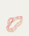 L. Erickson Usa Bodhi Floral Jaw Clip In Pink