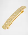 L. Erickson Usa Dakota Embellished Metal Barrette In Gold