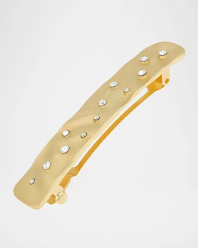 L. Erickson Usa Dakota Embellished Metal Barrette In Gold