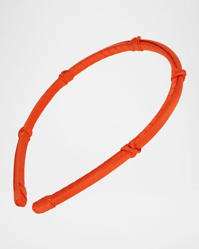 L. Erickson Usa Five Knot 1/4 Ultracomfort Headband In Mandarin