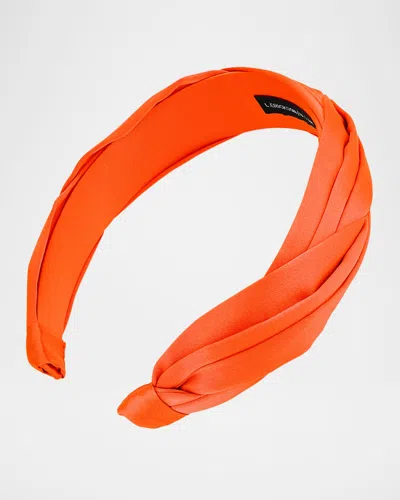 L. Erickson Usa Grace Pleated Headband In Mandarin