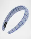 L. Erickson Usa Helena Patterned Headband In Blue