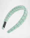 L. Erickson Usa Helena Patterned Headband In Green