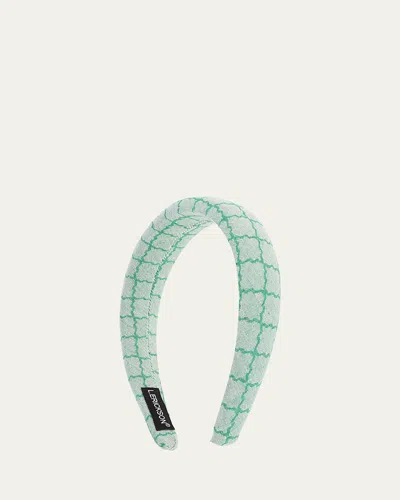 L. Erickson Usa Helena Patterned Headband In Green
