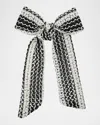 L. Erickson Usa Liz Textured Bow Barrette In Black