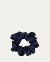 L. Erickson Usa Medium Satin Scrunchie In Navy