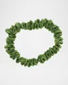 L. Erickson Usa Mini Satin Scrunchie In Avocado