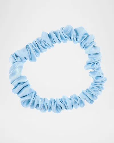 L. Erickson Usa Mini Satin Scrunchie In Cloud