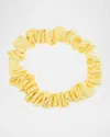 L. Erickson Usa Mini Satin Scrunchie In Plantain