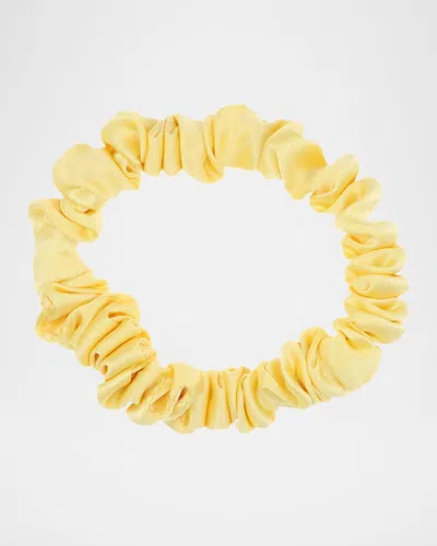 L. Erickson Usa Mini Satin Scrunchie In Plantain