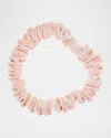 L. Erickson Usa Mini Satin Scrunchie In Rose Quartz