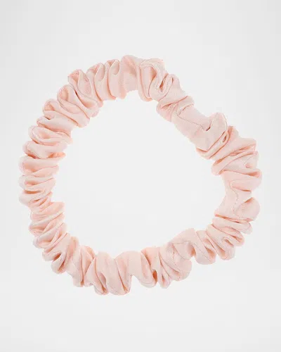L. Erickson Usa Mini Satin Scrunchie In Rose Quartz